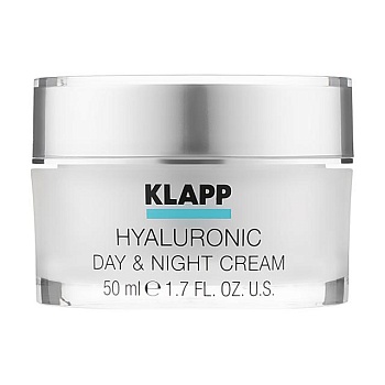 фото крем для обличчя klapp hyaluronic day & night cream, 50 мл