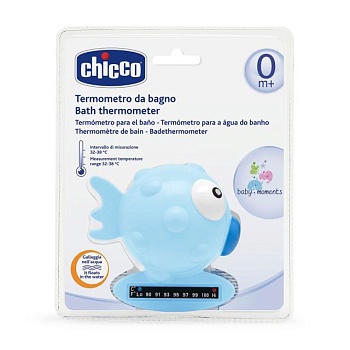 foto термометр для ванної chicco рибка блакитна