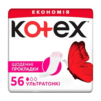 foto прокладки щоденні kotex ultraslim, 56 шт