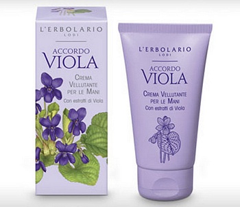 фото l'erbolario crema vellutante viola бархатистый крем для рук фиалка 75 ml