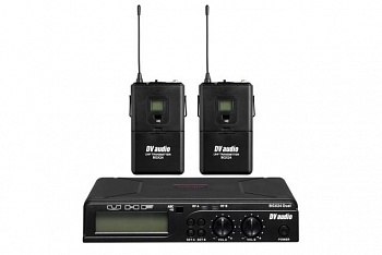 foto радиосистема dv audio с двумя поясными передатчиками и гарнитурами bgx-24-dual
