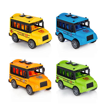 фото дитячий набір машинок країна іграшок school bus series, від 3 років, 4 шт (ym-c34)