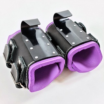 foto гравитационные ботинки (инверсионные антигравитационные для турника) тренажер для спины osport premium (of-0003) черно-фиолетовый