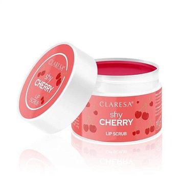 фото скраб для губ claresa lip scrub shy cherry соромлива вишня, 15 г