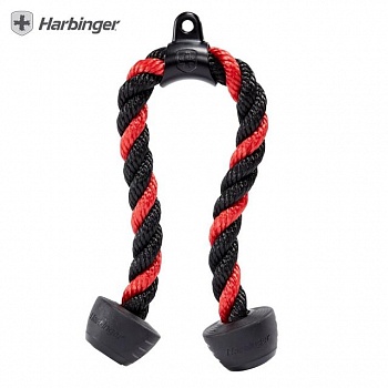 foto канат для трицепса harbinger tricep rope 373100 black/red (66 см)