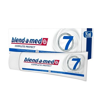 фото зубна паста blend-a-med complete protect 7 кришталева білизна, 75 мл