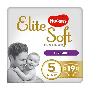 foto трусики-підгузки huggies elite soft platinum розмір 5 (12-17 кг), 19 шт