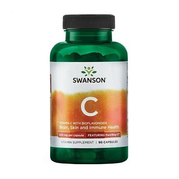 фото дієтична добавка в капсулах swanson pureway-c 500 мг, 90 шт