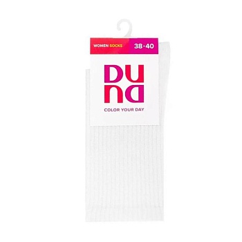 фото шкарпетки жіночі duna 3341 високі, білі, розмір 23-25