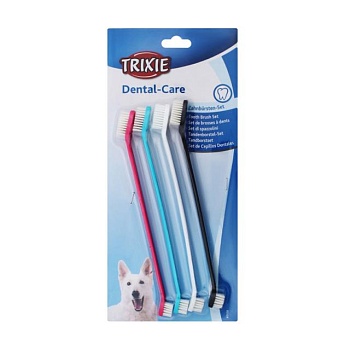фото набір зубних щіток для собак trixie, 4 шт
