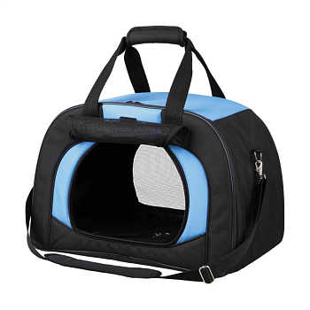 фото сумка-переноска для собак та кішок trixie kilian, чорно-синя, 31*32*48 см, до 6 кг
