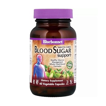 фото дієтична добавка в капсулах bluebonnet nutrition targeted choice blood sugar support контроль цукру в крові, 60 шт