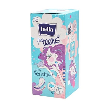 foto щоденні гігієнічні прокладки bella panty for teens sensitive, 58 шт