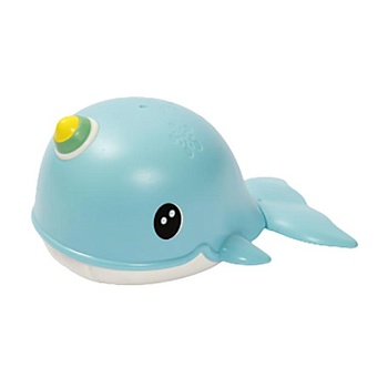 foto іграшка для купання lindo кит, механічна, від 1 року, блакитна (8366-45a)