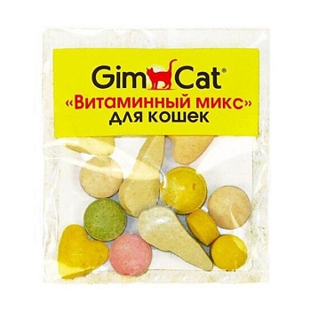 фото вітамінний мікс для кішок в таблетках gimcat, 12 шт