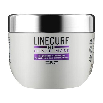 фото маска hipertin linecure silver hair mask для світлого та знебарвленого волосся, 250 мл