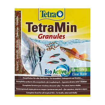 фото корм для акваріумних риб tetra min granules в гранулах, 12 г