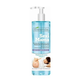 foto олія для тіла проти розтяжок bielenda sexy mama body oil stretch mark prevention, 200 мл