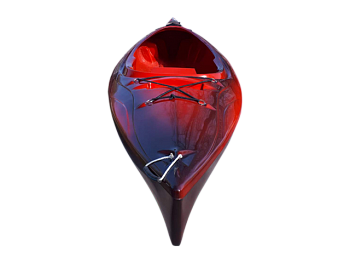 foto каяк одноместный cтеклопластиковый ukr-kayak красный + чёрный