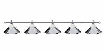 foto светильники бильярдные classic silver 5 плафона