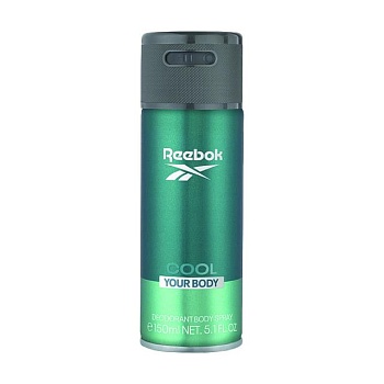 фото парфумований дезодорант reebok cool your body deodorant body spray чоловічий, 150 мл