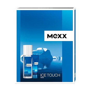 foto парфумований набір чоловічий mexx ice touch (дезодорант-спрей, 75 мл + гель для душу, 50 мл)