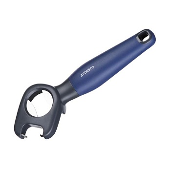 фото відкривачка ardesto gemini з неіржавної сталі та сіро-синьою пластиковою ручкою (ar2111pb)