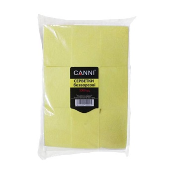 foto серветки безворсові canni, жовті, 1000 шт