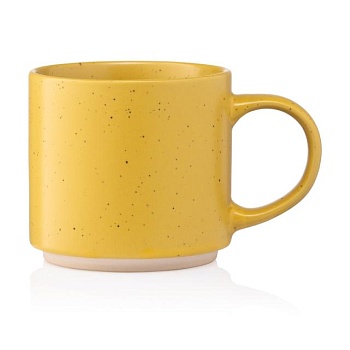 фото чашка ardesto alcor керамічна, жовта, 420 мл (ar3475y)
