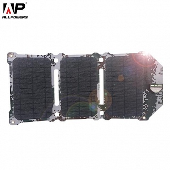 foto ультратонкое зарядное устройство на солнечных панелях allpowers ap- es-004-cam (камуфляж) 21w технология etfe allpowers (1033434847)