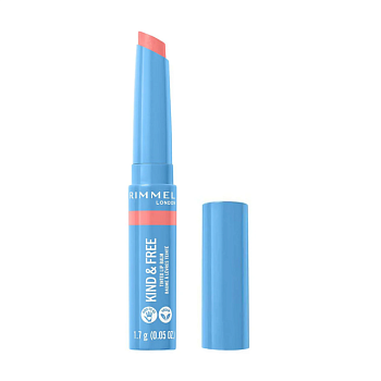 фото відтінковий бальзам для губ rimmel kind & free tinted lip balm 004 hibiscus blaze, 1.7 г
