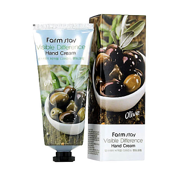 фото крем для рук farm stay visible difference hand cream olive з екстрактом оливи, 100 мл