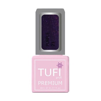 фото гель-лак для нігтів tufi profi premium purple 23 фіолетовий вельвет, 8 мл