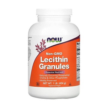 фото дієтична добавка амінокислота now foods lecithin granules, 454 г