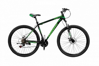 foto велосипед 27.5" crossbike leader 17" черный-зелёный