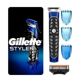 фото набір для гоління чоловічий gillette fusion proglide styler (змінна касета, 1 шт + насадки, 3 шт)