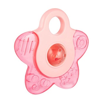 фото брязкальце-зубогризка з водою canpol babies зірочка, рожеве (56/161_cor)