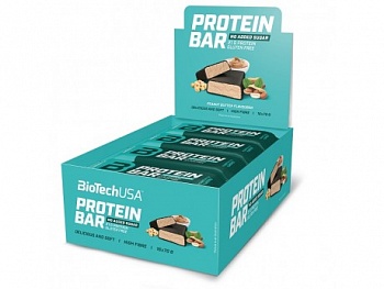 foto biotech usa упаковка батончиков protein bar (16 шт) вкус арахисовое масло
