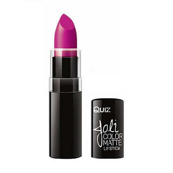 фото матова стійка помада для губ quiz cosmetics joli color matte long lasting lipstick 307 imperial violet, 3.6 г