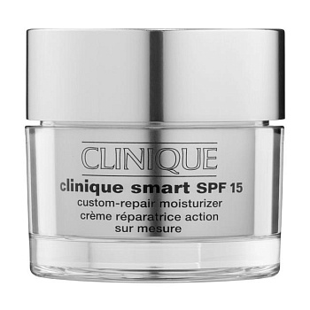 фото денний крем для обличчя clinique smart custom-repair moisturizer spf15 для сухої шкіри, 50 мл