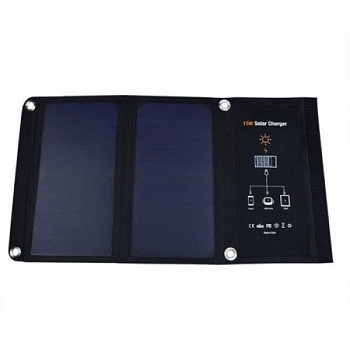 foto складная солнечная зарядка, портативная солнечная панель, батарея solar 15 charger