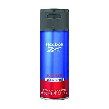 фото парфумований дезодорант reebok move your spirit deodorant body spray чоловічий, 150 мл