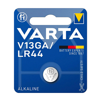 фото алкалінова батарейка varta v 13ga/lr44 монетного типу, 1 шт