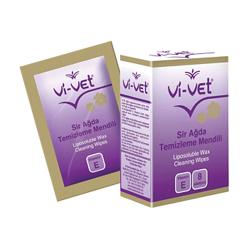фото очищувальні серветки після депіляції vi-vet liposoluble wax cleaning wipes, 8 шт