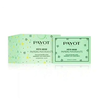фото матувальні серветки для обличчя payot pate grise emergency anti-shine sheets, 10*50 шт
