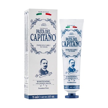 фото відбілювальна зубна паста pasta del capitano whitening 1905, 75 мл