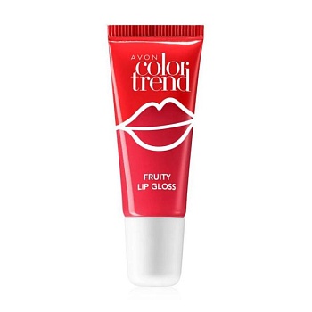 фото блиск для губ avon color trend fruity lip gloss фруктовий, полуниця, 10 мл