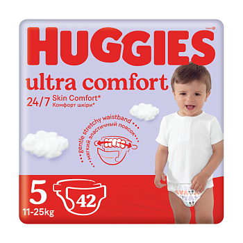 фото підгузки huggies ultra comfort розмір 5 (11-25 кг), 42 шт (товар критичного імпорту)