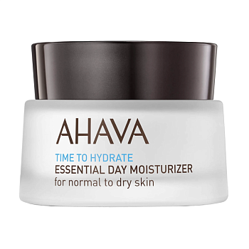 фото зволожувальний крем для обличчя ahava time to hydrate essential day moisturizer для нормальної та сухої шкіри, 50 мл