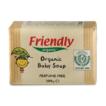 фото дитяче мило friendly organic baby soap органічне, 100 г